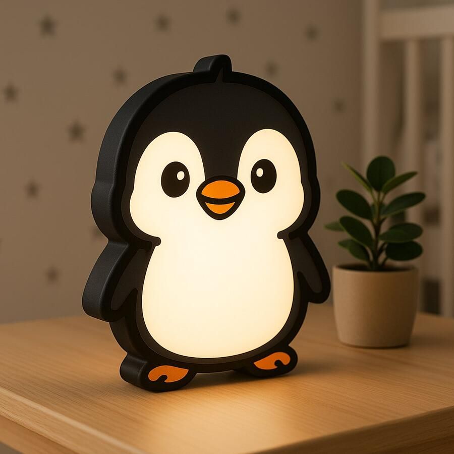 Pinguïn Nachtlampje – Cartoon Dieren Lightbox voor Kinderkamer & Baby – 3D Schattige Pinguïn Lamp op USB – Cadeau Idee Leeslampje Kinderen Cadeau Jongen Meisje of Baby Muur Decoratie Kunst Kinderkamer Babykamer Origineel Kraamcadeau of