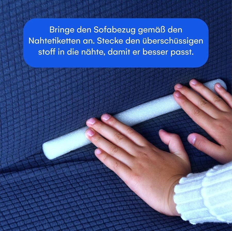 Pino s Waterdichte bankhoes 2-zitsbankhoes Stretch Dubbele waterdichte bankdeken Hoekbankhoes Antisliphoes lekvrije meubelbeschermer Blauw Marineblauw