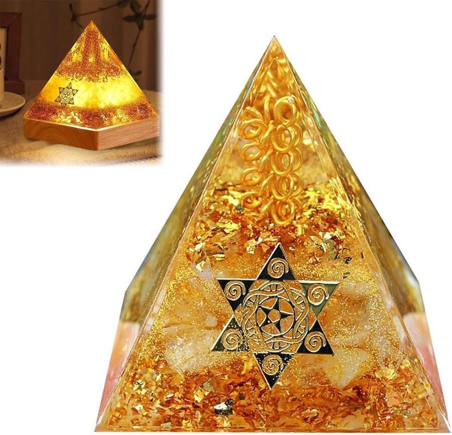 Piramide van Kristal Orgoniet Piramide Mini Piramide Bureau Ornament Decoratie Accessoires Voor Je Bureau Woonkamer Boekenkast