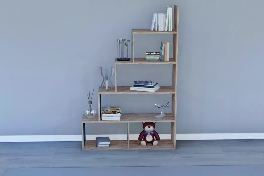 Piramidekast Trapkast Open Boekenkast – 150x103x25 ladderrek kubusrek vrijstaande rek ruimteverdeler