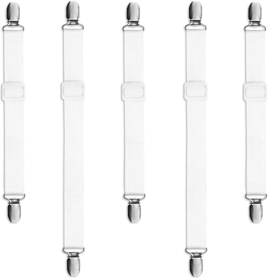 Ibenzoa Tafelkleedklemmen Set van 5 Verstelbare en Onzichtbare Klemmen voor Binnen en Buiten