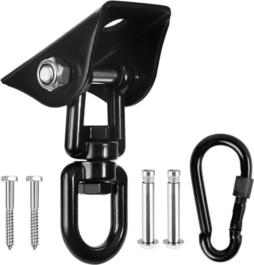 Plafondhaak – Ophangsysteem – Ophanghaak – Voor Beton en Hout -Hangstoel – Hangmat – Bokszak – RVS – 360° draaibaar Binnen en buiten – 450KG