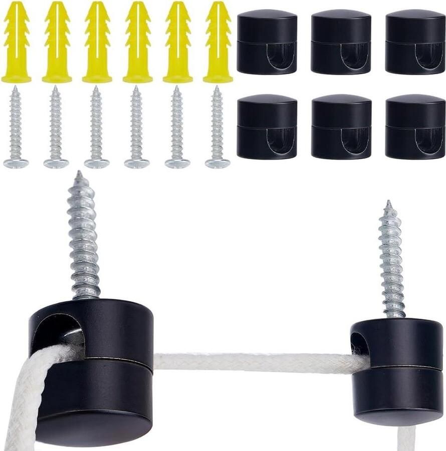 Plafondhaken van aluminium zwart super geladen Set van 8 haken voor plafondophanging Metalen haken voor hanglamp kroonluchter Huis 8 stuks