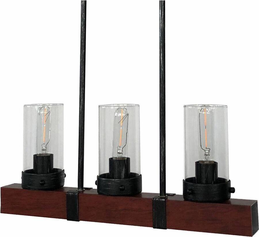 Plafondlamp DKD Home Decor Kristal Zwart Bruin Aluminium (50 x 8 x 21 cm)