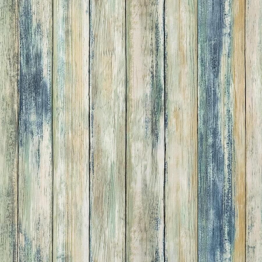 Plakfolie hout blauw Zelfklevende folie 60 cm x 300 cm Houtlook meubelfolie voor keuken tafels kasten
