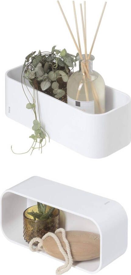 Plank als douchemand of wandrek kunststof wit om te schroeven of te lijmen