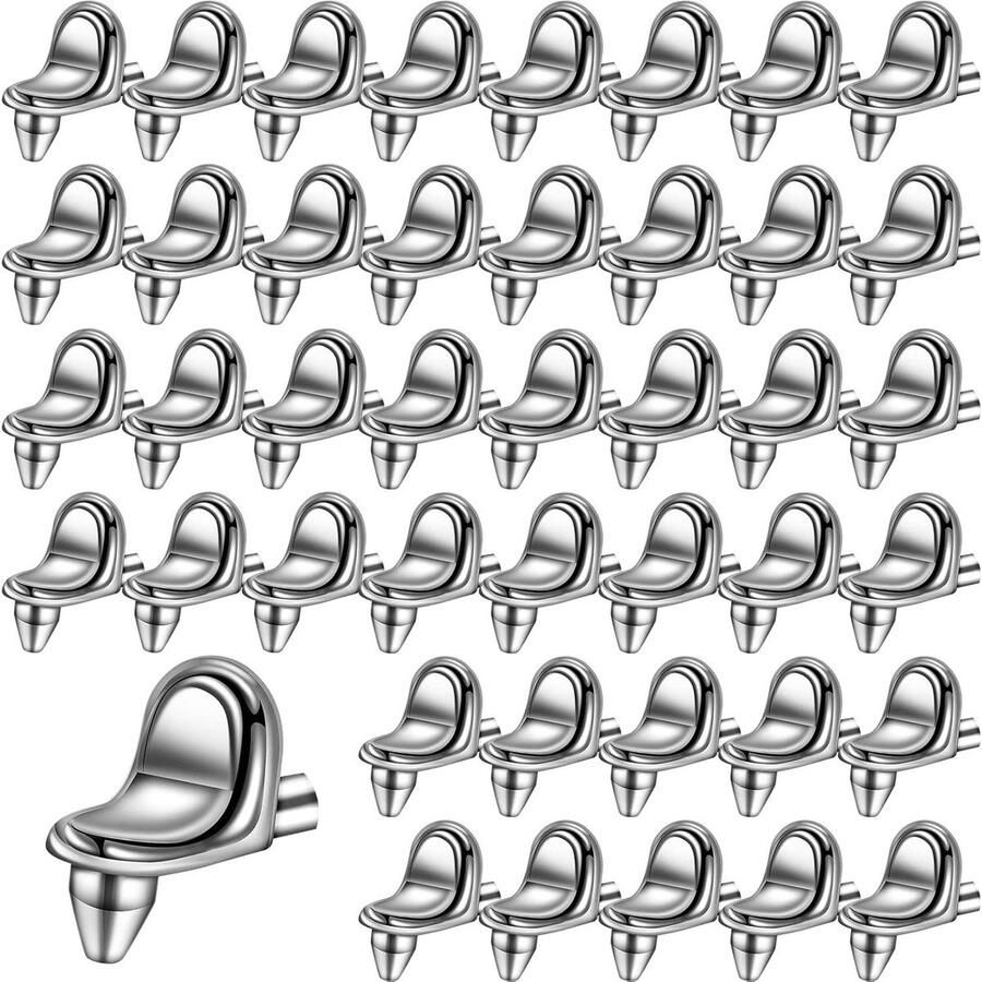 Plank Ondersteuning Pinnen Rvs Pin Beugels 5MM Pack van 50 Voor Boekenkast en Keukenkast