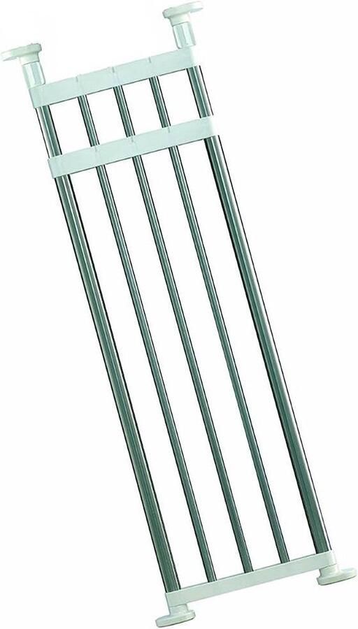 Plank Verstelbaar Telescopisch Rek Zonder Boren van Roestvrij Staal Opbergrek Garderobe Organizer Keuken Badkamer Slaapkamer Boekenrek