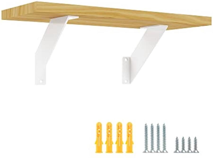 Plankbeugel 15 cm voor wandplank ondersteuning set van 2