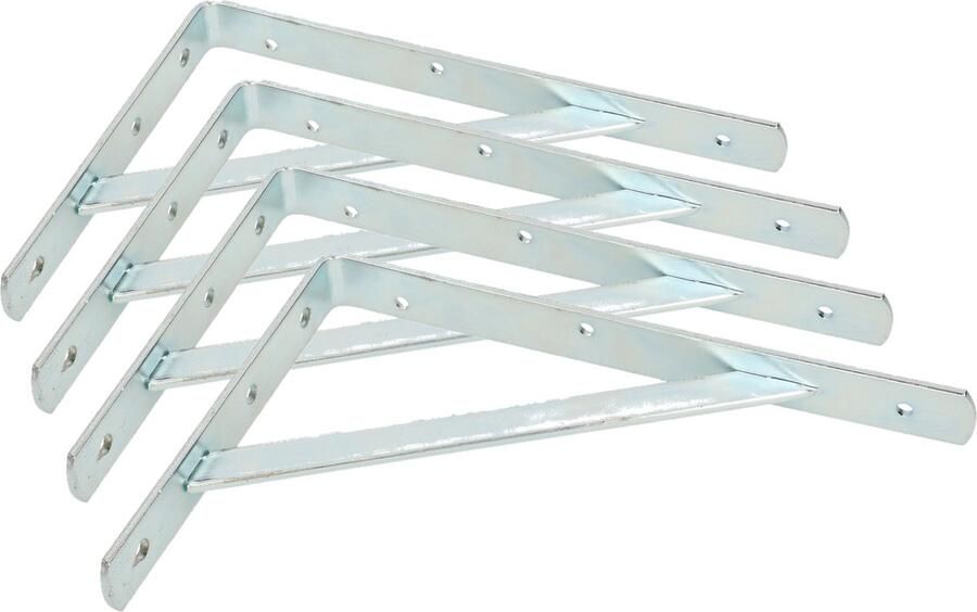 Plankdrager 4x stuks staal met schoor 29 x 20 cm 300 kg Schapdrager Beugel Steun wandplanken