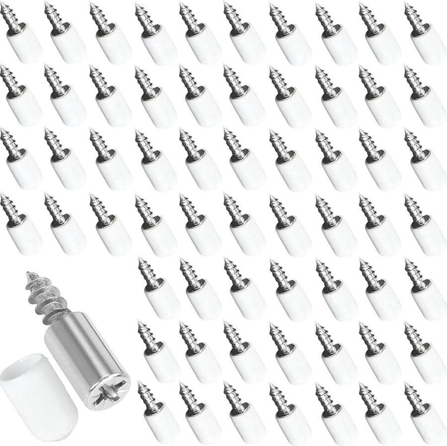 Plankdragers 80 stuks zelftappende schroef voor kasten en meubels wit