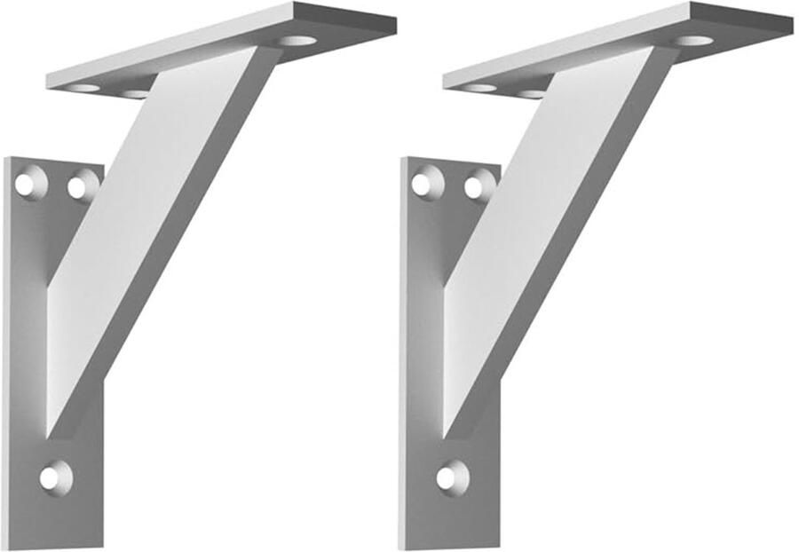 Plankhouder Decoratieve wandhouder 2 stuks Aluminium