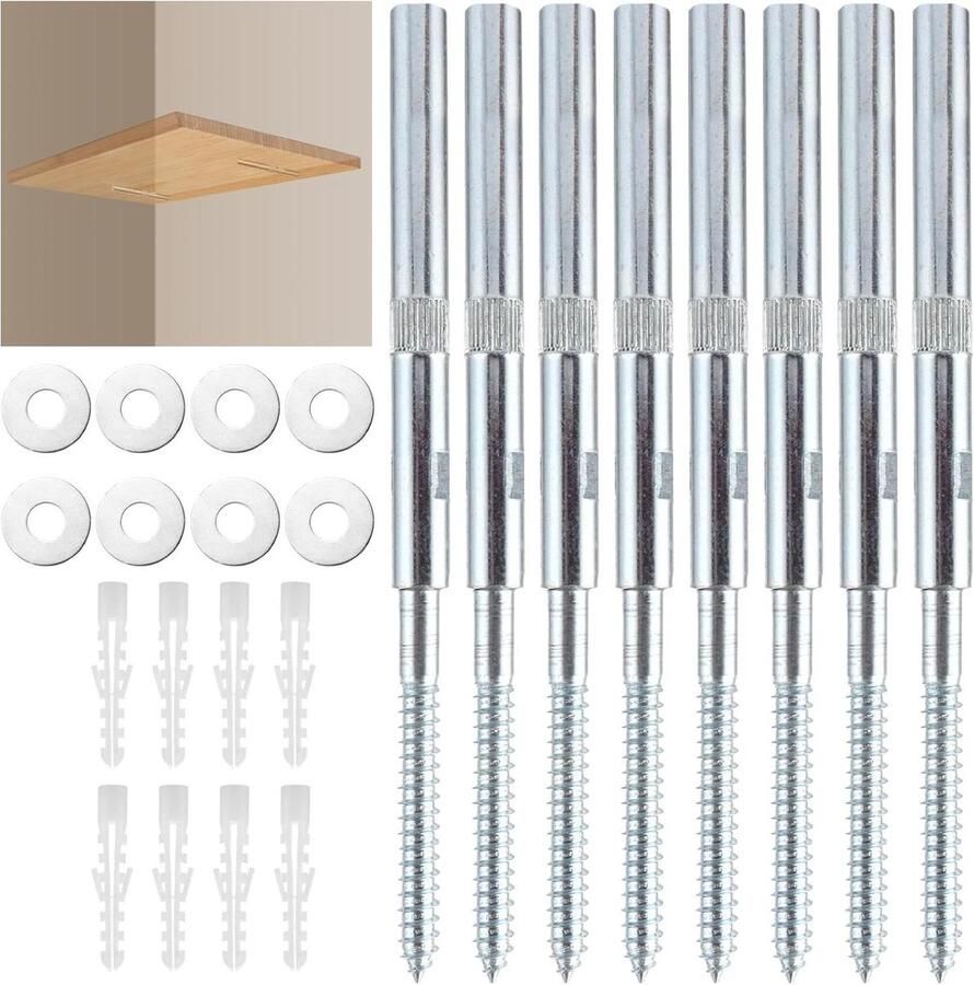 Allecto Plus Plankhouder 10 x 100 mm voor zwevende planken verborgen wandhouder doe-het-zelf wandrek zware belasting