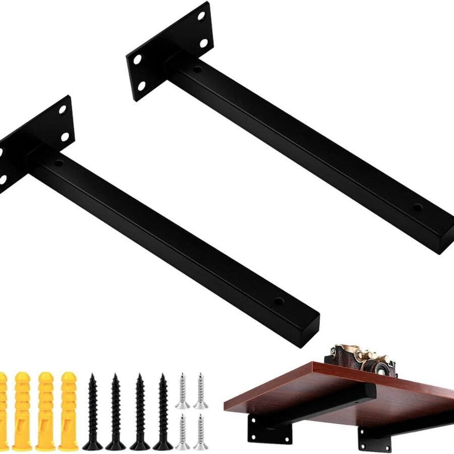 Plankhouders 2 stuks zwevende plankhouders onzichtbare plankdragers 2 cm (D) plankhoek metaal zware belasting wandrek houder