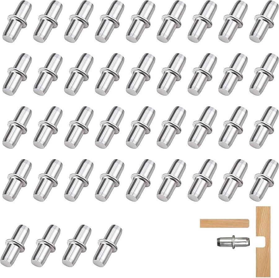 Plankhouders 40 stuks Ideaal voor meubels en kasten 5 x 16 mm