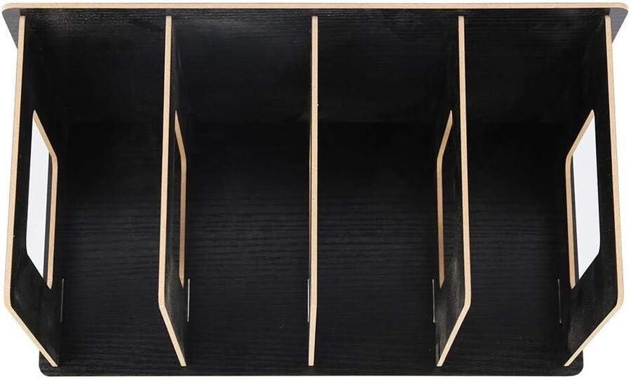 Plankopslag Houten Boekenkast Boekenrek voor Studenten Kinderen en Volwassenen DVD-opslaghouder Zwart Boekenkast kind