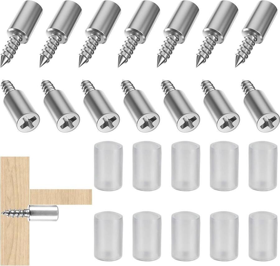 Plankplankdragers zelftappende schroeven 40 stuks zwart met rubberen bescherming