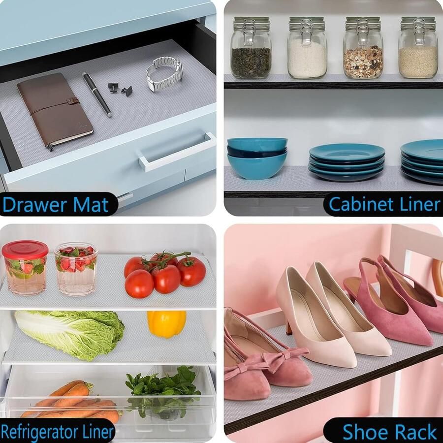 Plankvoeringen voor keukenkasten antislip oliebestendig 1 rol wit 30 x 300 cm