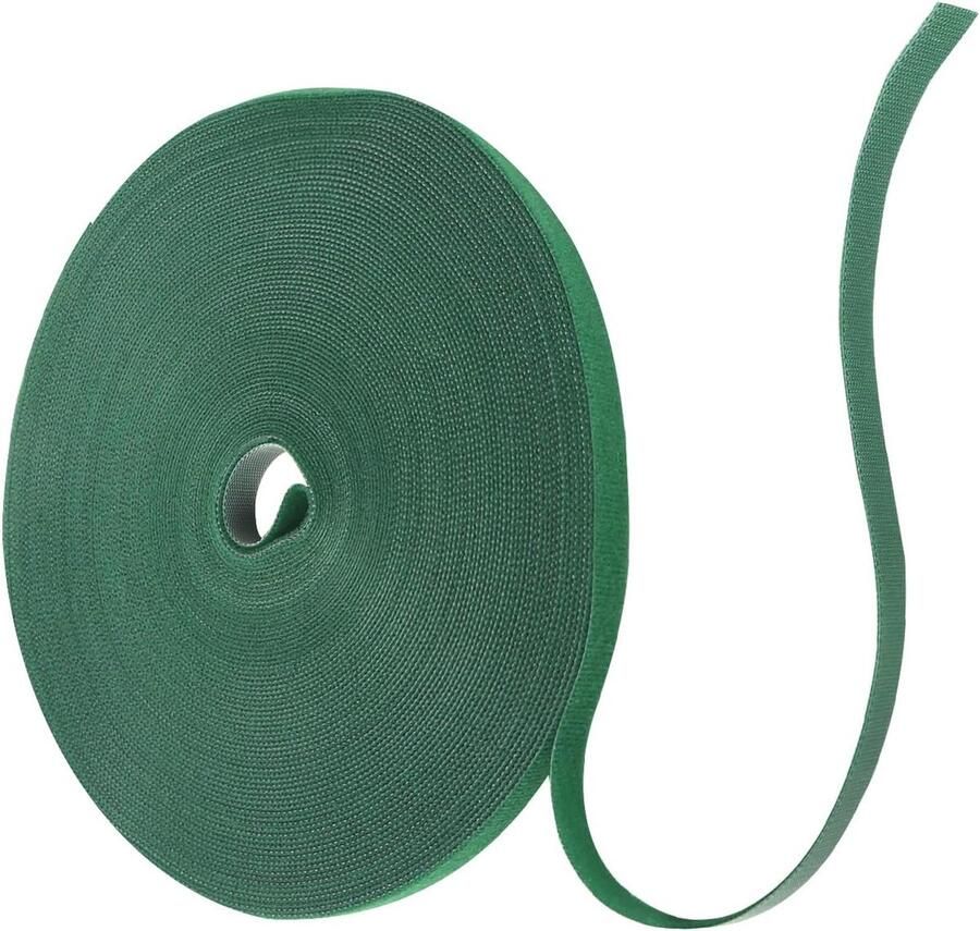 Plantenbinders Klittenband 30 m 10 mm Plantenhouder Herschrijfbare Kabelbinders in Groen