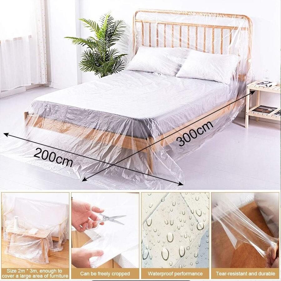 Plastic Sofa Opberghoes Bescherming voor uw Bank 1 stuk Transparant Plastic Grootte: Universieel