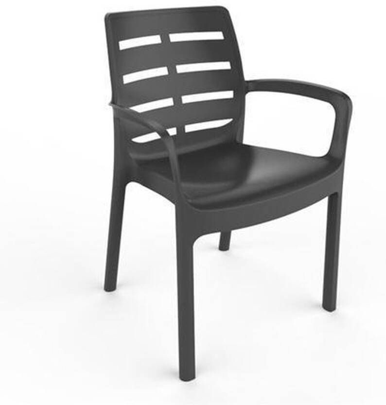 Plastic stoel Antraciet 61x56x82 cm