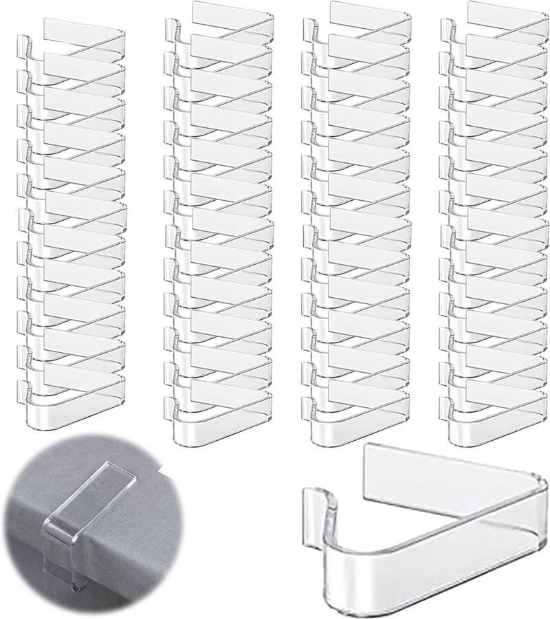 Plastic Tafelkleed Klemmen 48-Pack Winddichte Tafelkleed Houder Klemmen voor Thuis Bruiloft Feest Camping Picknick Tafelkleed klemmen