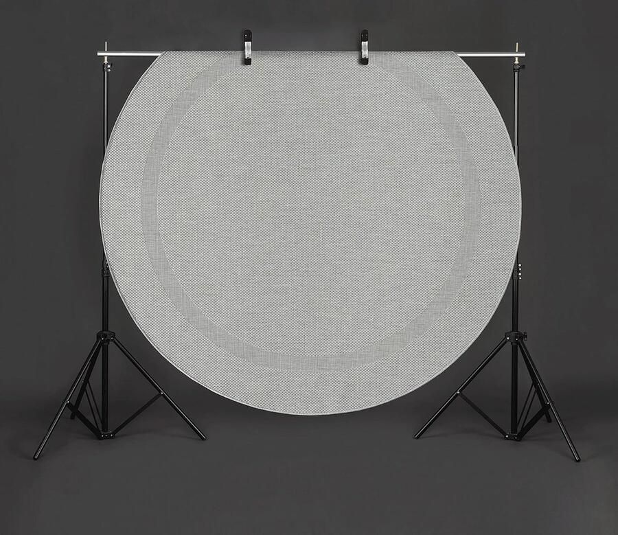 Plat geweven tapijt voor binnen en buiten UV- en weerbestendig rond 160 cm