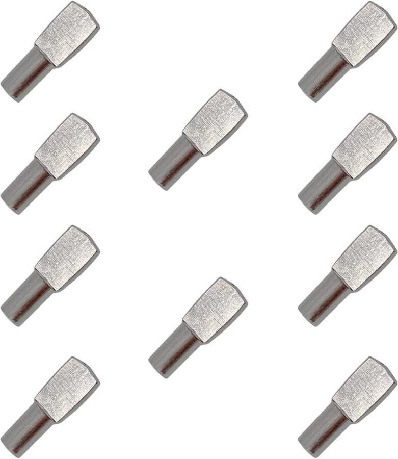 Platte lepeltype vloerdragers 10 stuks roestvrij stalen plankdragers kast vloerdragerpennen voor kledingkast garderobe