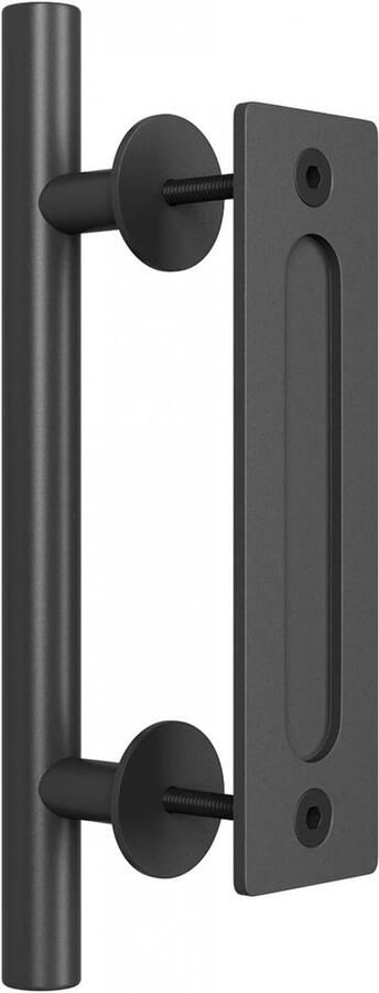 Platte schuurdeurgreepsets Schuifdeurgrepen Schuurgrepen Schuurgreep Handgrepen zwart RVS Handgrepen voor deurtjes Schuifdeurgreep zwart Meubelbeslag Deurbeslag schuifdeur handgreep kastgreep