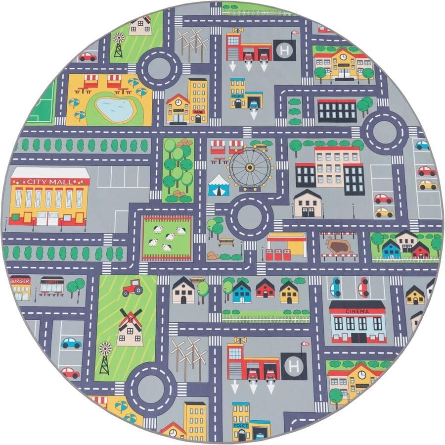 Play -vloerkleed voor kinderen ontwerp van de stad straten zacht en duurzaam gemakkelijk schoon te maken