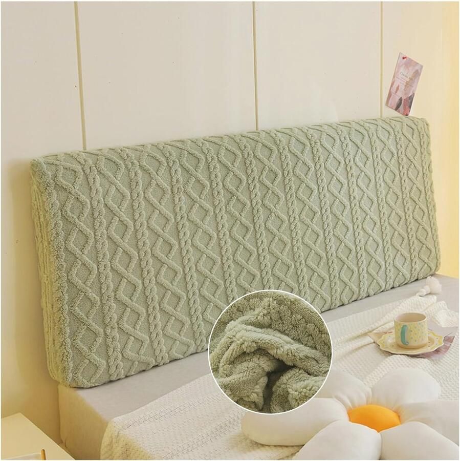 Pluche hoofdbordhoes voor bed stretch en stofdicht Bescherming voor tweepersoons eenpersoons kingsize