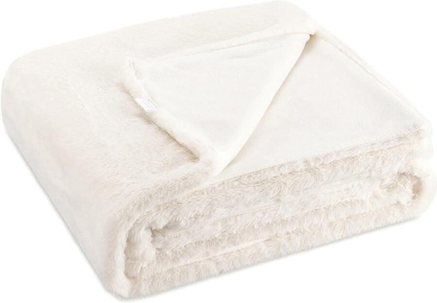 Pluche Kunstbont Deken Zachte en Warme Kleding voor Sofa Bed en Stoel 150 x 130 cm