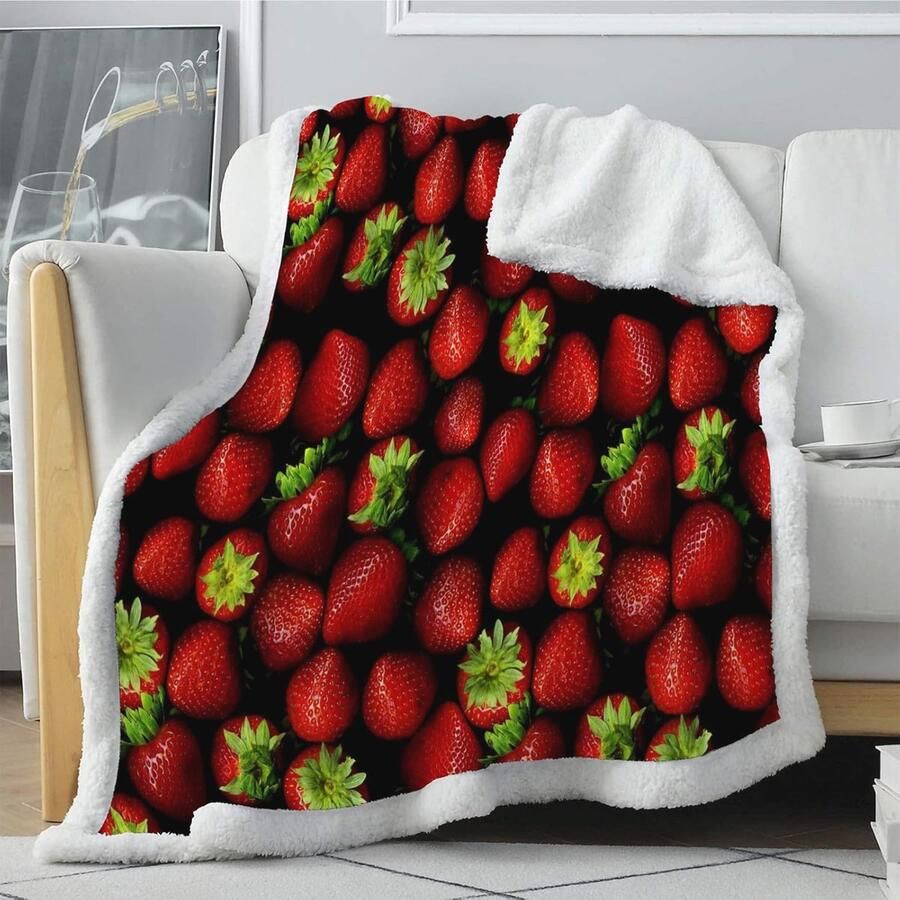 Pluche Omkeerbare Deken 150 x 200 cm voor Volwassenen Zachte en Warme Sherpa Fleece Dekens voor Bank & Bed