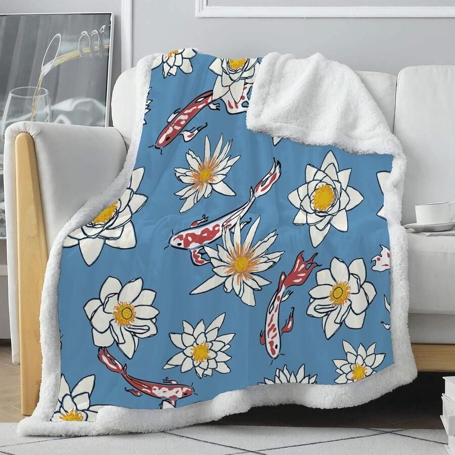 Pluche Omkeerbare Deken 150 x 200 cm Warm en Zacht Sherpa Fleece Plaid voor Tweepersoonsbed