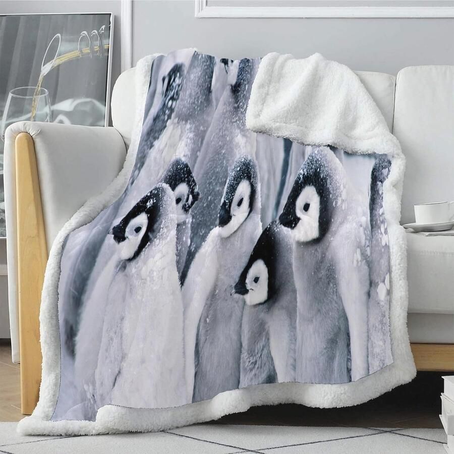 Pluche Omkeerbare Deken voor Volwassenen Sherpa Fleece Plaid voor Bank 150x200 cm