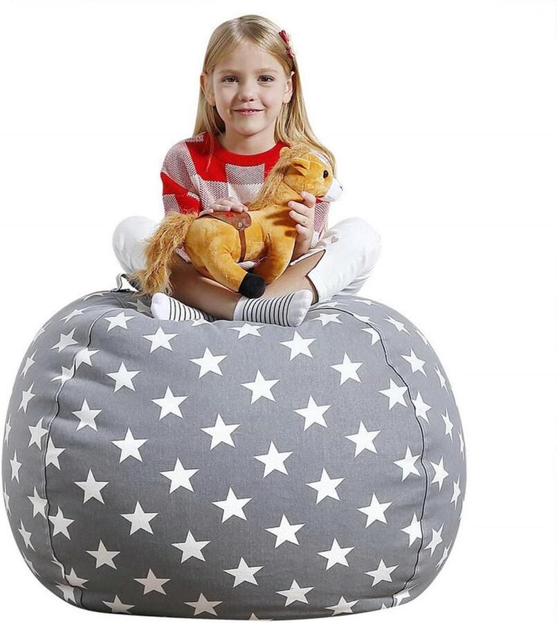 Toy Storage Bean Bag Seat Cushion Soft Plush Comfortable Durable Bag for Reading and Storing Toys (55cm)