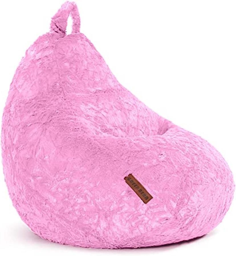 Pluche zitzak voor binnen en buiten 45 x 45 x 60 cm wasbaar ergonomisch met EPS-vulling lounge stoel zitpoef ideaal voor ontspanning