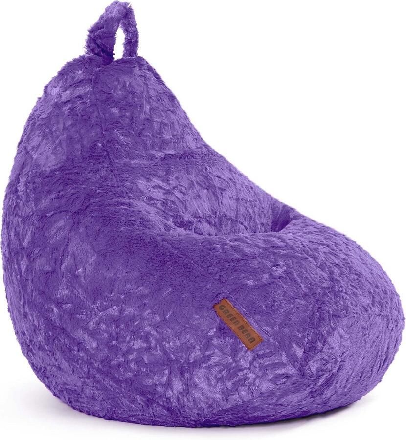 Pluche Zitzak voor Kinderen 45x45x60 cm Wasbare Buitenhoes Comfortabel en Ergonomisch Paars