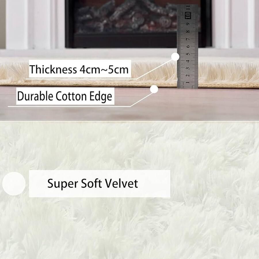 Pluizig en zacht tapijt antislip veelzijdig gebruik synthetische microvezel