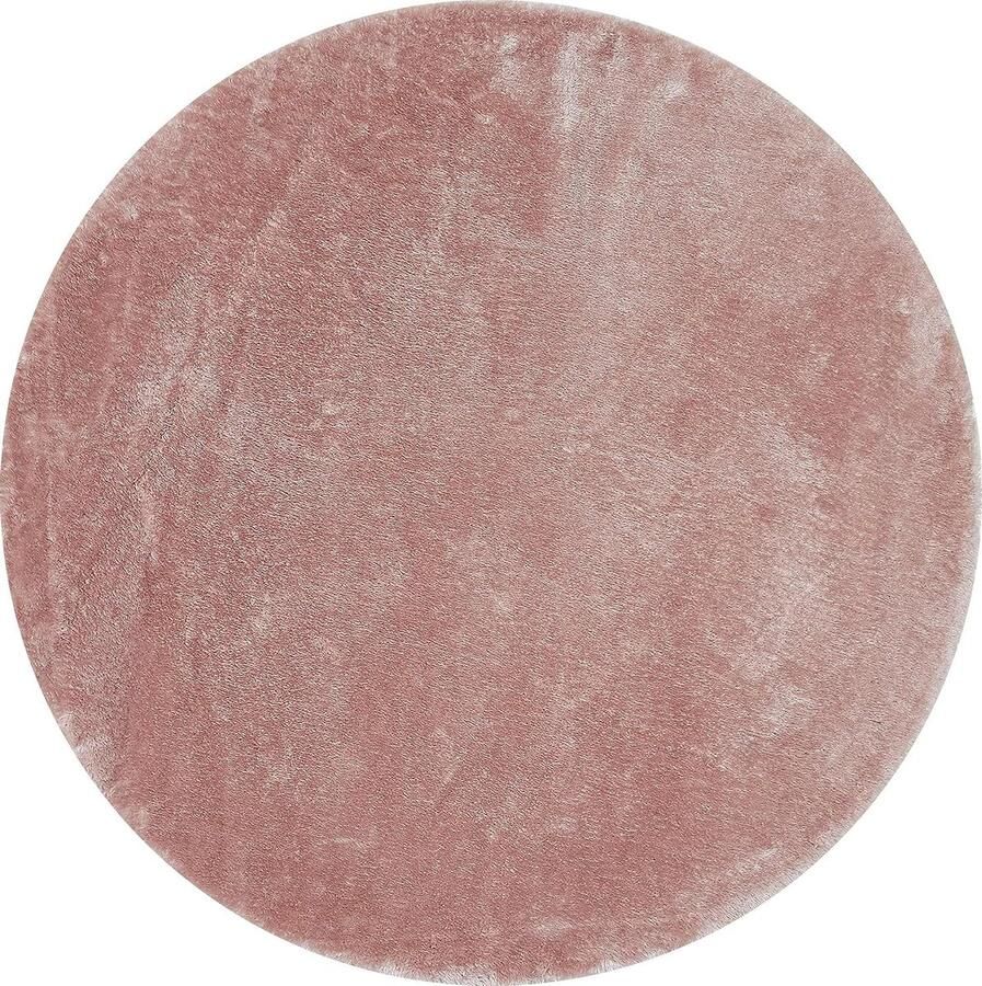 Lambskin pluizig kunstbont tapijt slaapkamer of bedmat woonkamer onderhoudsvriendelijk 120 cm rond roze