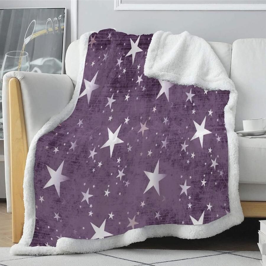 Pluizige Sherpa Fleece Deken Omkeerbare Plaid voor Volwassenen Warme en Zachte Knuffeldeken voor Bank of Bed Perfecte Geschenken