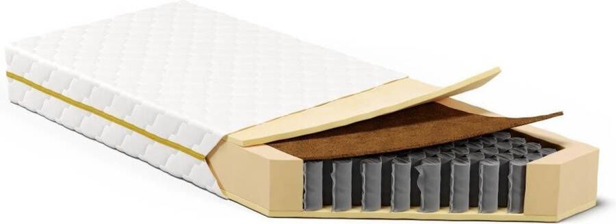 Pocketvering Matras tot 120 kg 130x210 cm – 7 Comfort Zones & Cocomat – Koudschuim – Pocketveren Matras Met Wasbare Tijk – Coco Life