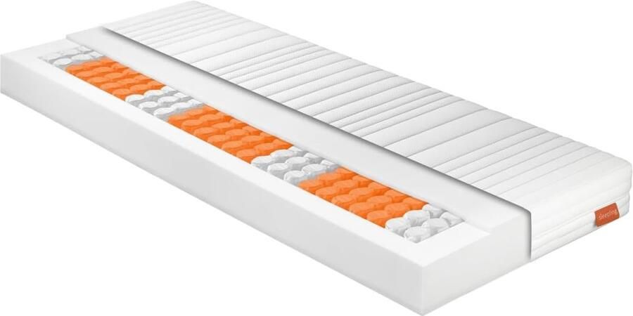 Pocketveringmatras 140 x 200 cm met 7 zones en wasbare hoes