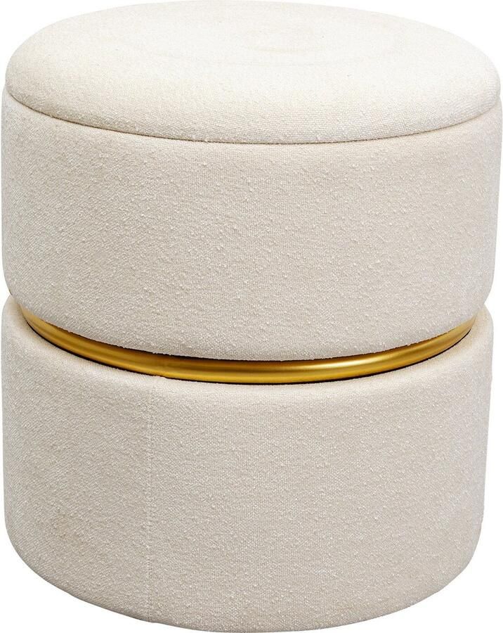 Kare Design Poef Kruk Rumba creme