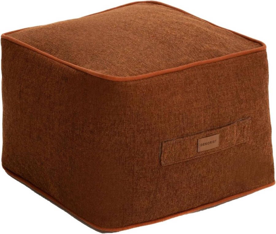 Poef Kruk vierkante zitpoef losse zitkruk separate zitpoef poef kruk voor woonkamer slaapkamer quantum 46 x 46 cm antraciet