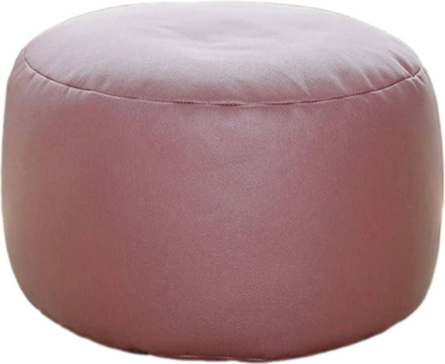 Poef Rond Voetsteun Voor Binnen Ronde Zitzak of Voetenbankje Ergonomisch Ontworpen Poef Ultra Comfortabel & Duurzaam Poef Roze