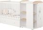 Polini bed combineert convertible FRENCH Wit en natuurlijk van 60x120 cm tot 90x190cm - Thumbnail 1