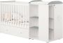 Polini wit grijs teddy omvormbaar bed van 60x120 cm tot 90x190cm - Thumbnail 2