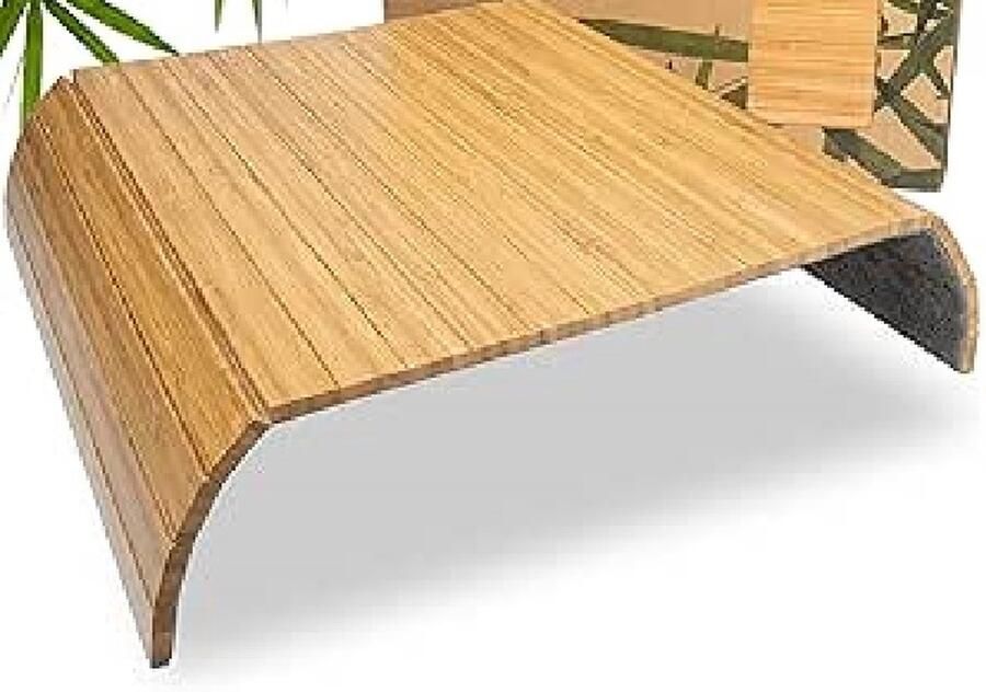 PolkaHome Sofatdienblad Van Bamboe Flexibel Bankdienblad Armleuning Sofa Dienblad Armleuning Dienblad Voor Bank En Bank Natuurlijke Kleur