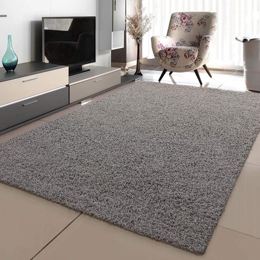 Polypropyleen Tapijt Lichtgrijs 150x80x4.5 cm Sanat vloerkleed